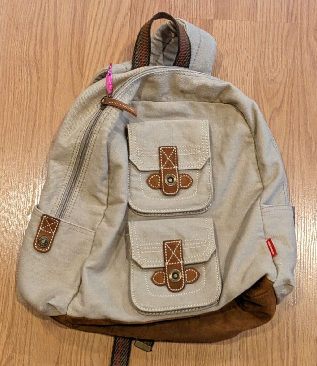 Vintage Y2K UnionBay Union Bay Backpack 14″x13″ Canvas (Missing Zipper tab)