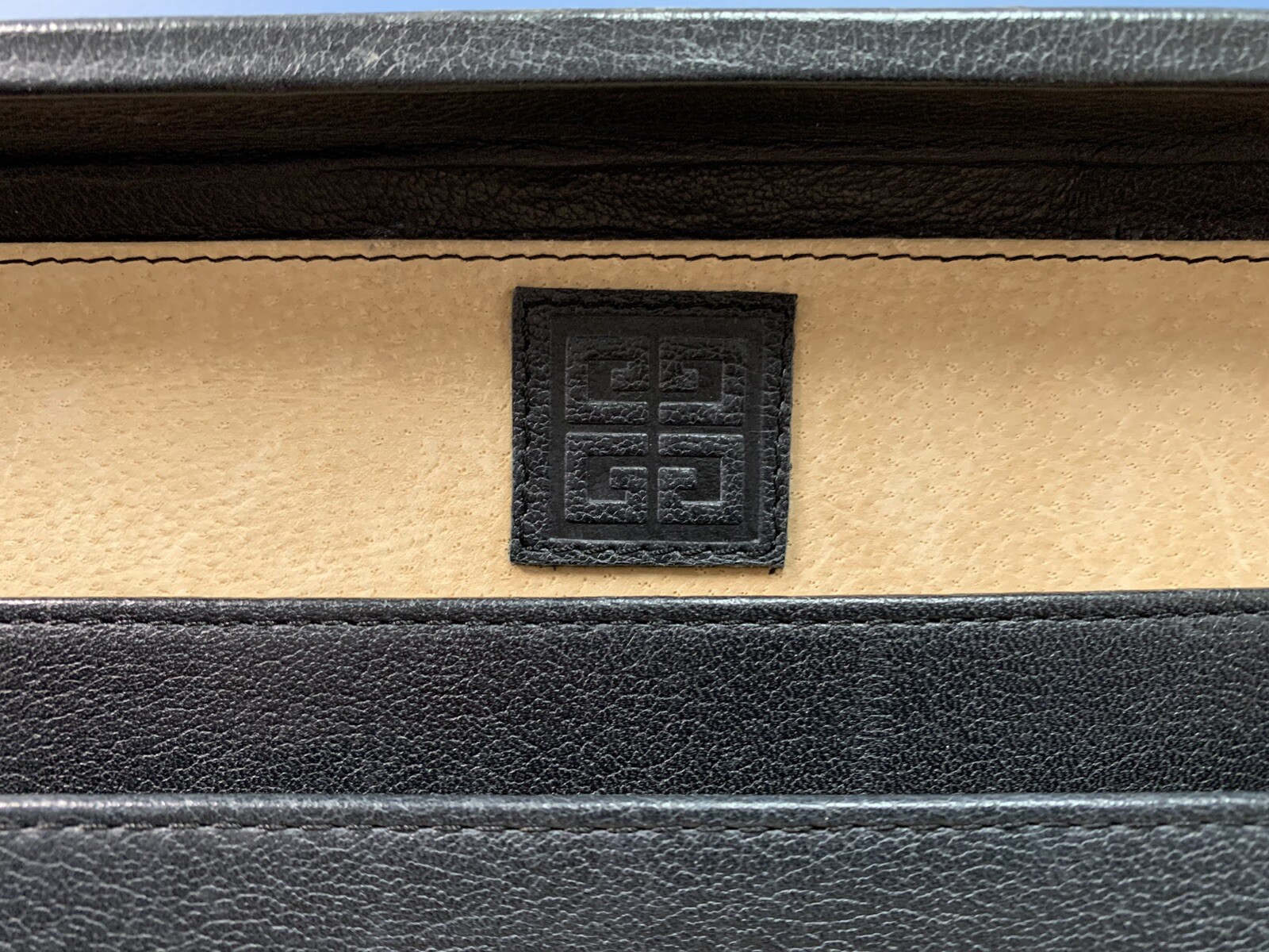 Vintage Givenchy Black Leather Briefcase With Presto Locks