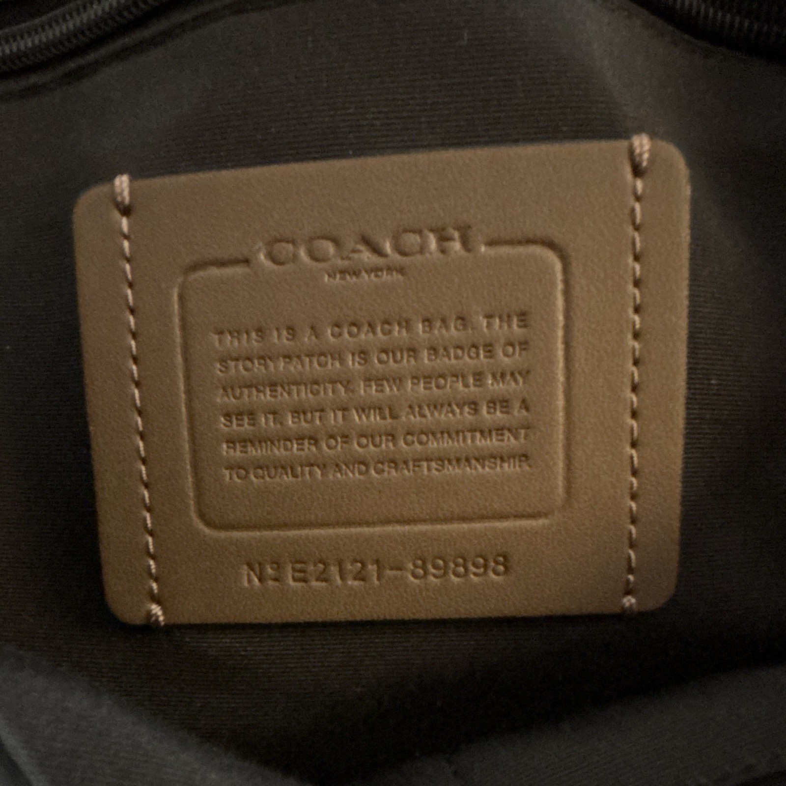 Coach Brown Drawstring Backpack w/ Buckle Flap, Adjustable Shoulder Strap