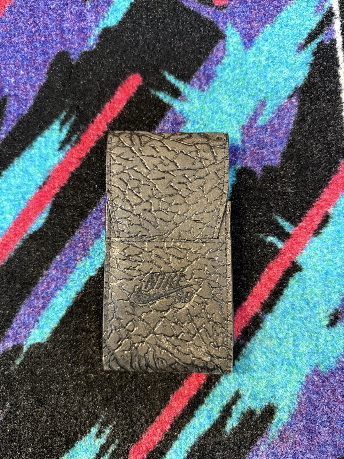 Nike SB Phone Holder Black Leather Vintage Elephant Print Jordan 3 Belt Safari