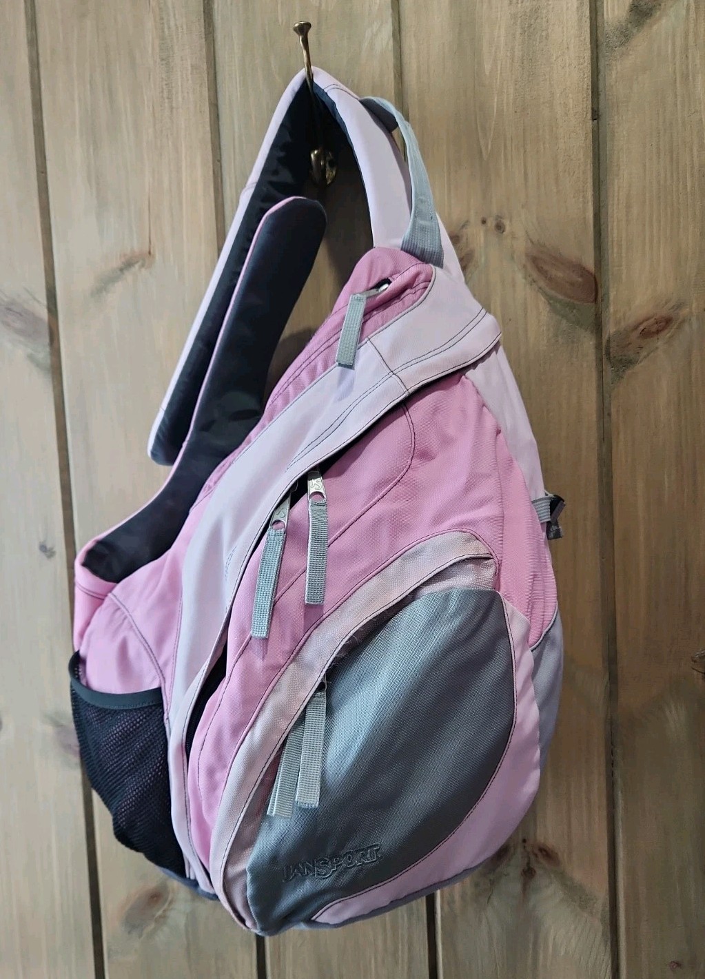 Jansport Over Shoulder Backpack One Strap Sling Backpack Pink Y2K Excellent