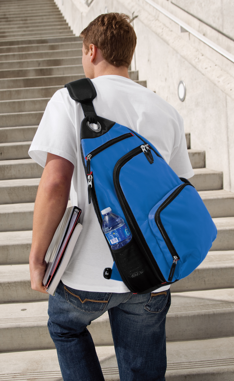 BACKPACK Blue Single Mono Strap Sling Backpacks Crossbody COMFORTABLE STRONG BAG