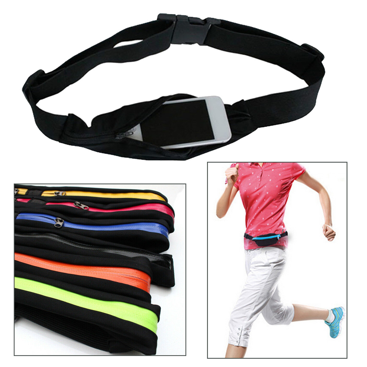 Fitness Running Sports Belt Phone Pouch Waist Bag Jogging Fanny Pack Men Women