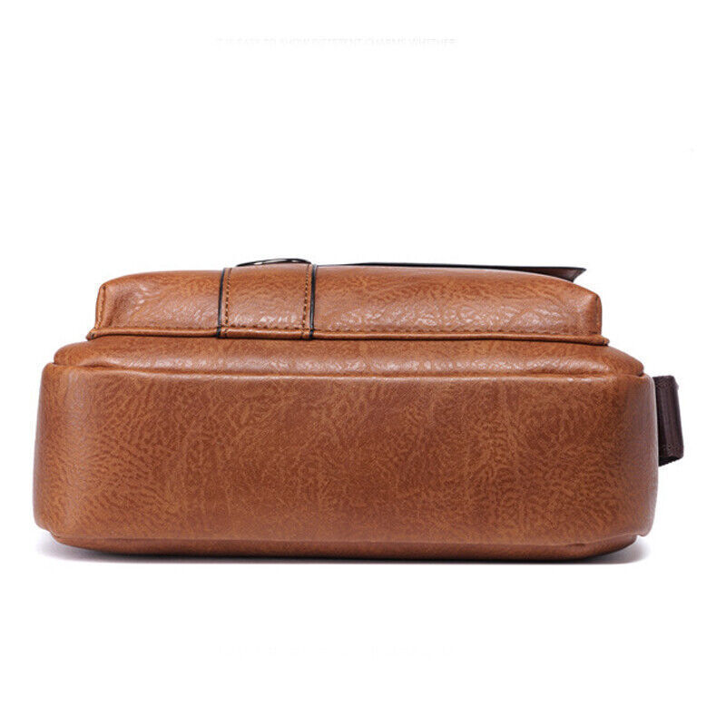 Men’s Business pu Leather Shoulder/Messenger Bag 8″ Handbag Outdoor Sport Bag B