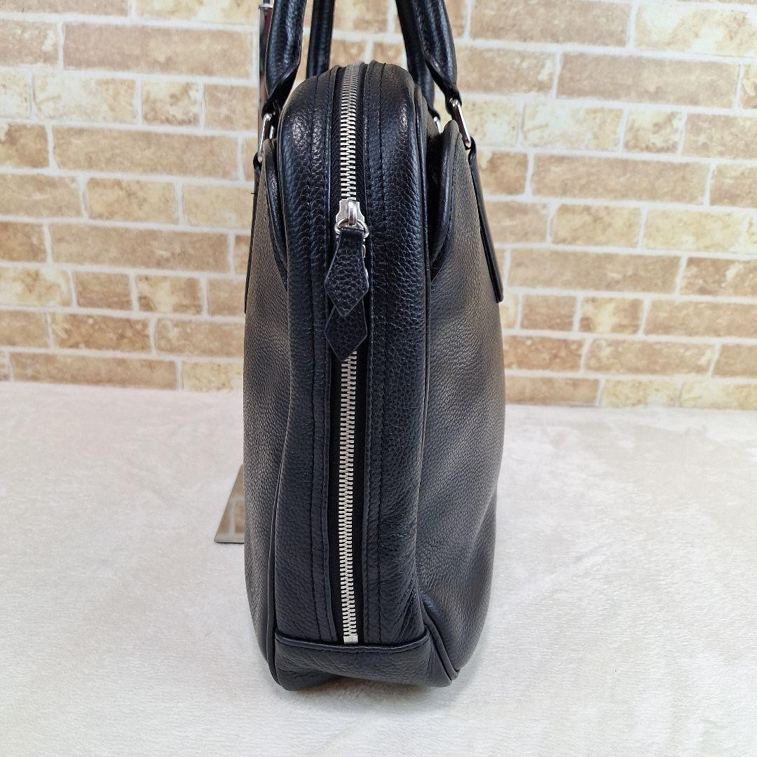 United Arrows Black Leather Briefcase Business Bag 29cm x 41cm Excellent