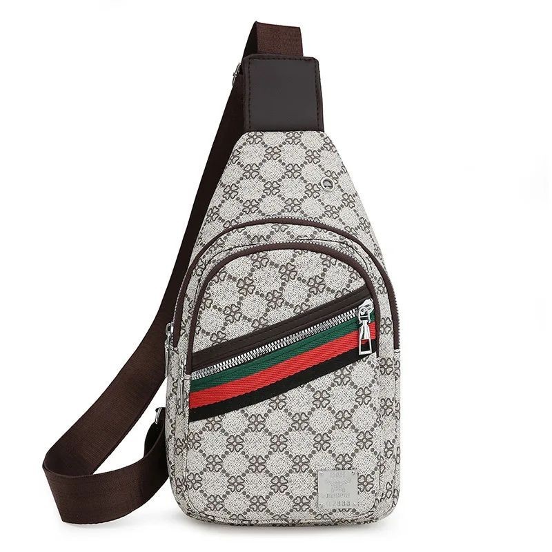 Men’s PU Leather Crossbody Chest Bag Different Colors