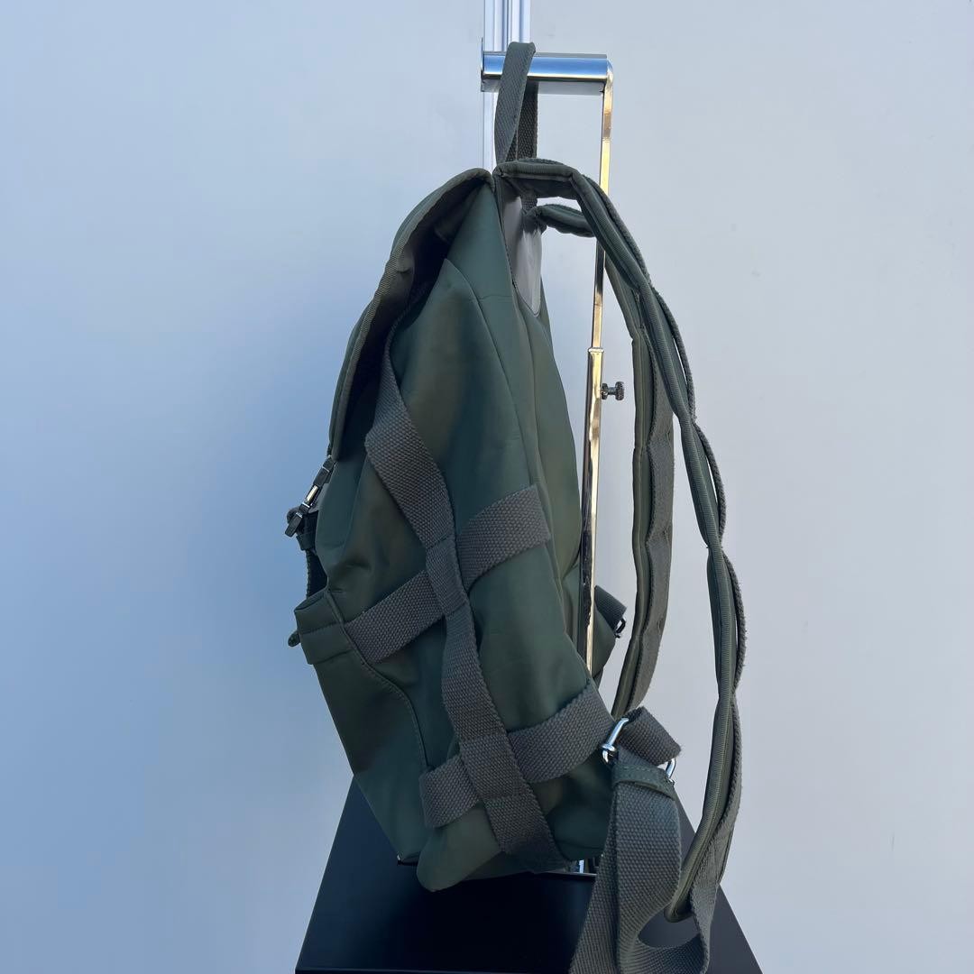 A.P.C. Men Rucksack A4 Acceptable Nylon Green Belt Drawstring Unisex Limited Edi