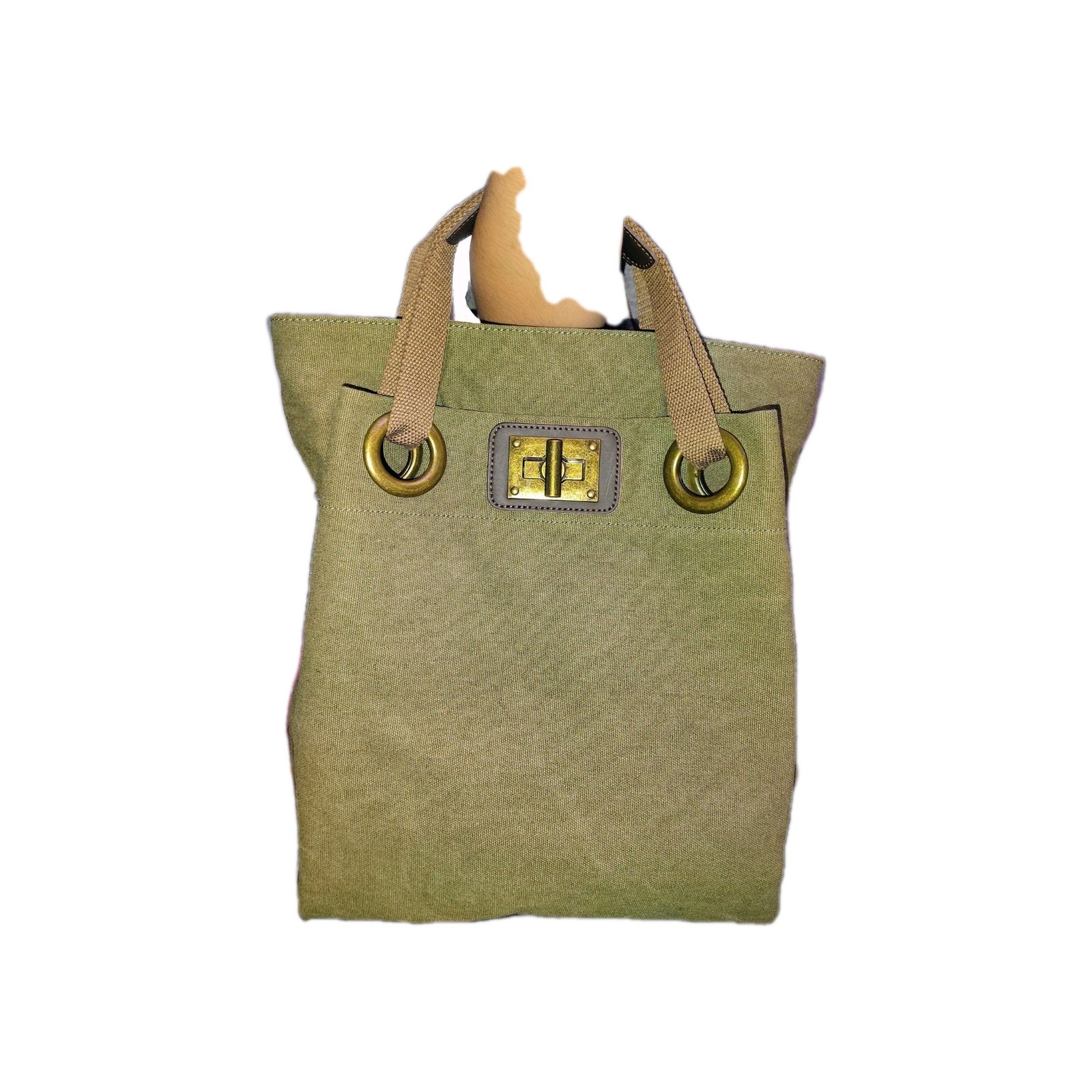 ZEDE Unisex Pont Des Arts Small Backpack – Olive- Green