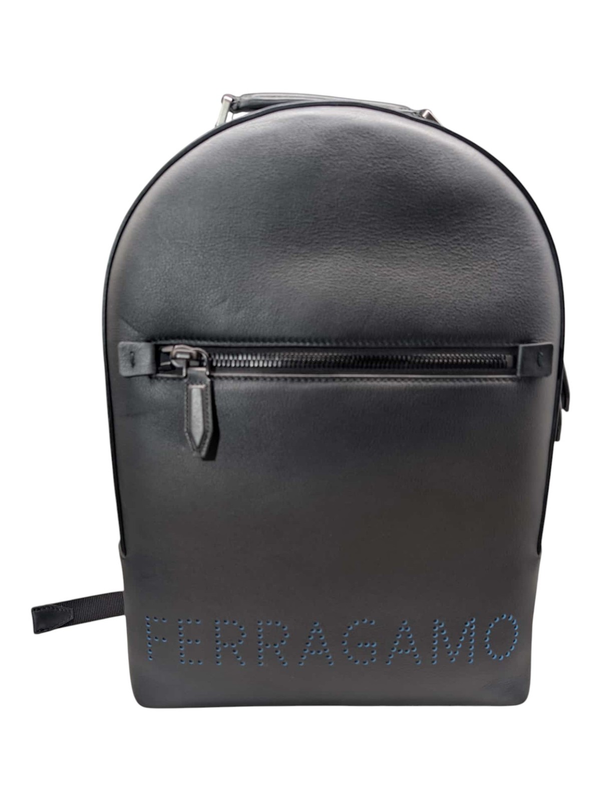 Salvatore Ferragamo Men’s 704181 Black Leather Backpack MSRP $2300