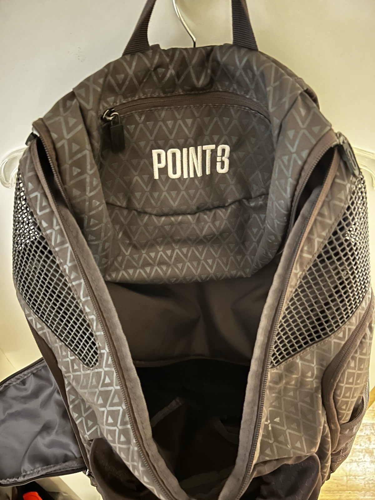 Point3 Basketball Backpack Gray Large Sports Equipment Gear Bag