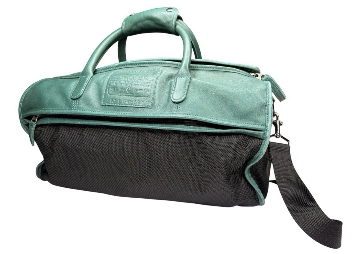 RARE Vintage Coach Atlanta Olympics Green LTD ED Duffel Bag Leather Nylon 1996
