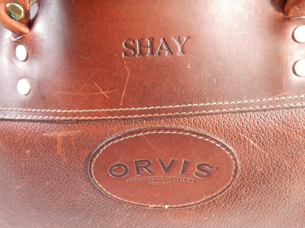ORVIS Brown Leather Messenger Bag