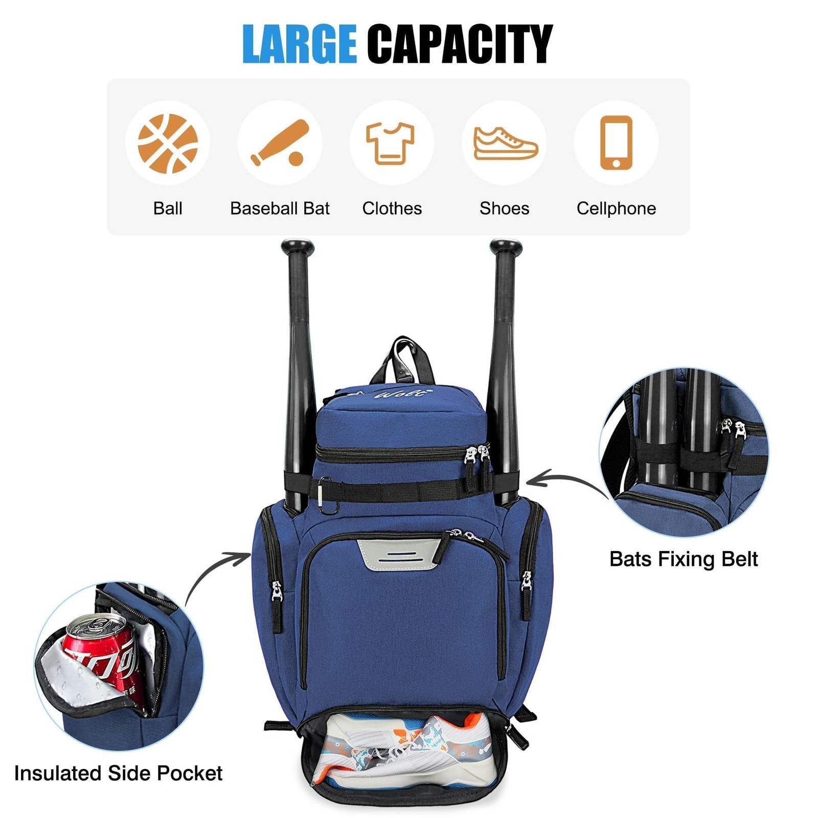 Basketball Backpack, Basketball Bag for Men with Shoes Compartment, Sports Ba…