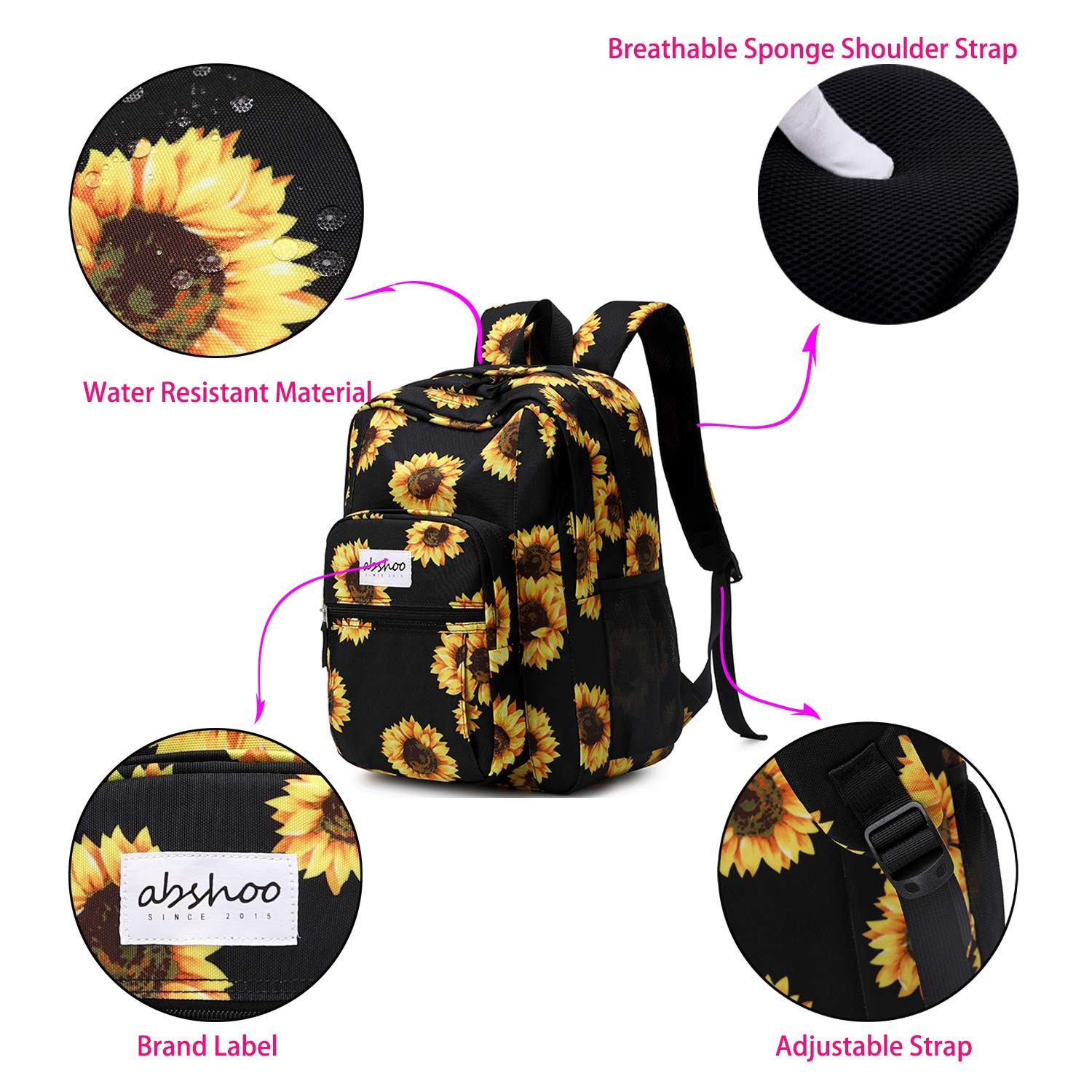 Classical Basic Travel Backpack School Water Resistant Bookbag Daypack