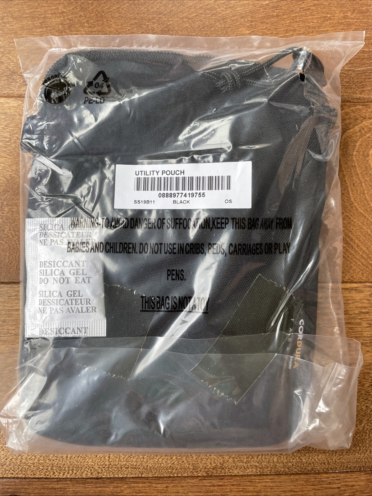 🔥 SUPREME SS19 UTILITY POUCH BLACK BOX LOGO Brand New