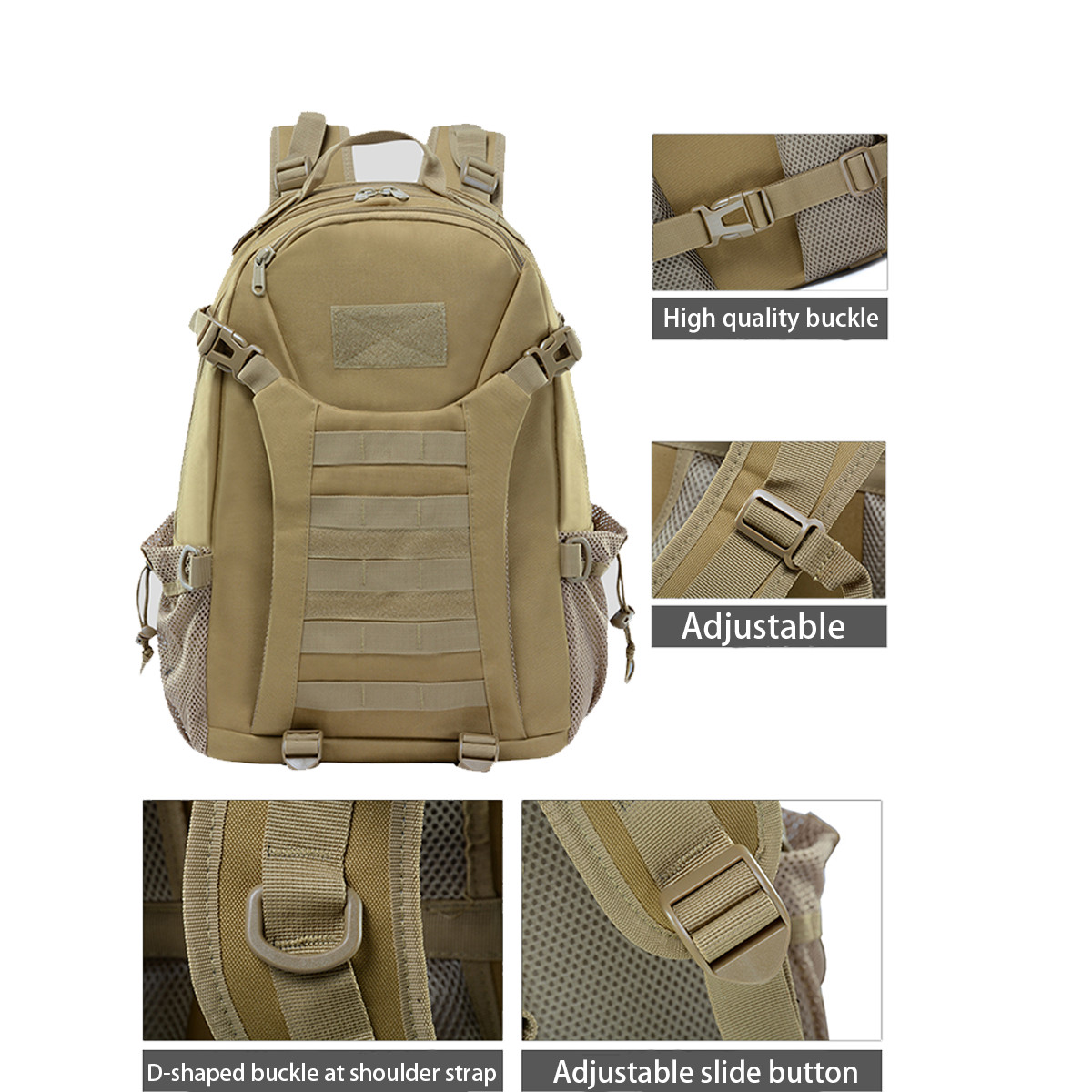 Tactical Backpack for Men Hiking Day Pack Molle Military Rucksack Waterproof 28L