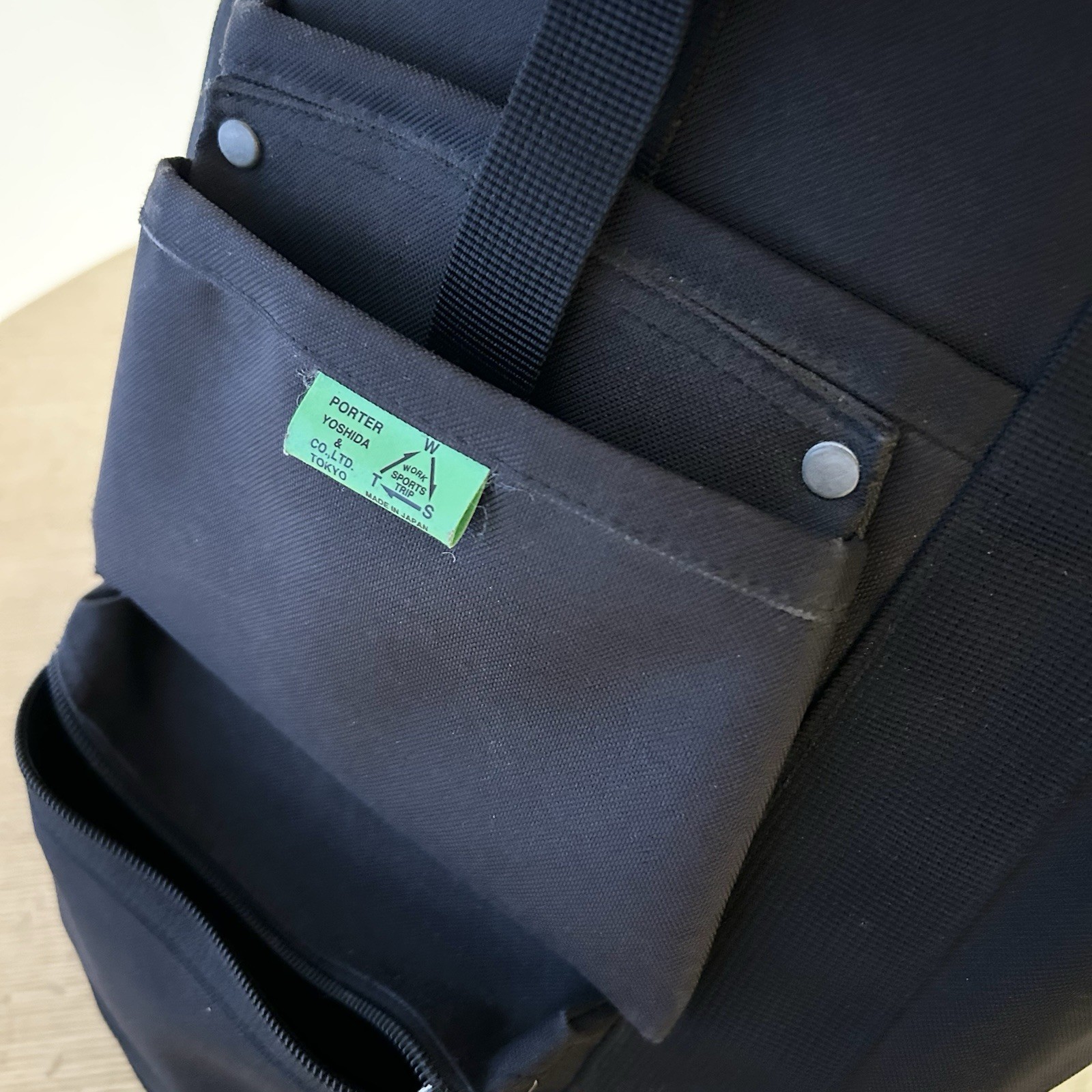PORTER UNION Backpack Black Yoshida Polyester Used Japan