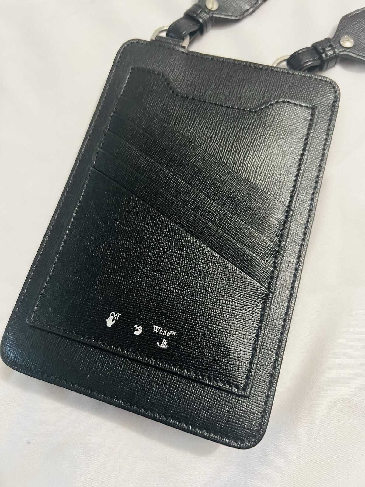 New Off White Virgil Abloh Printed Logo Zipped Crossbody Shoulder IPHONE Bag