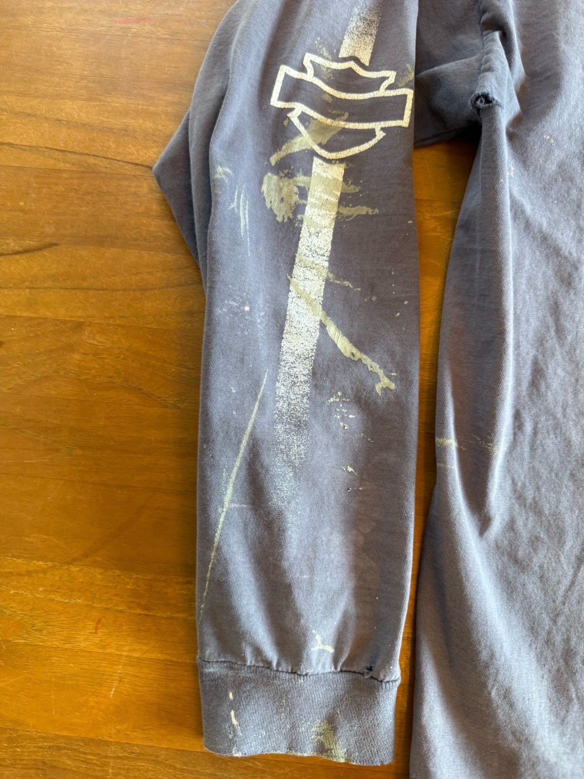Harley Davidson Motorcycle 03 Distressed Long Sleeve T-Shirt Olympia WA Large