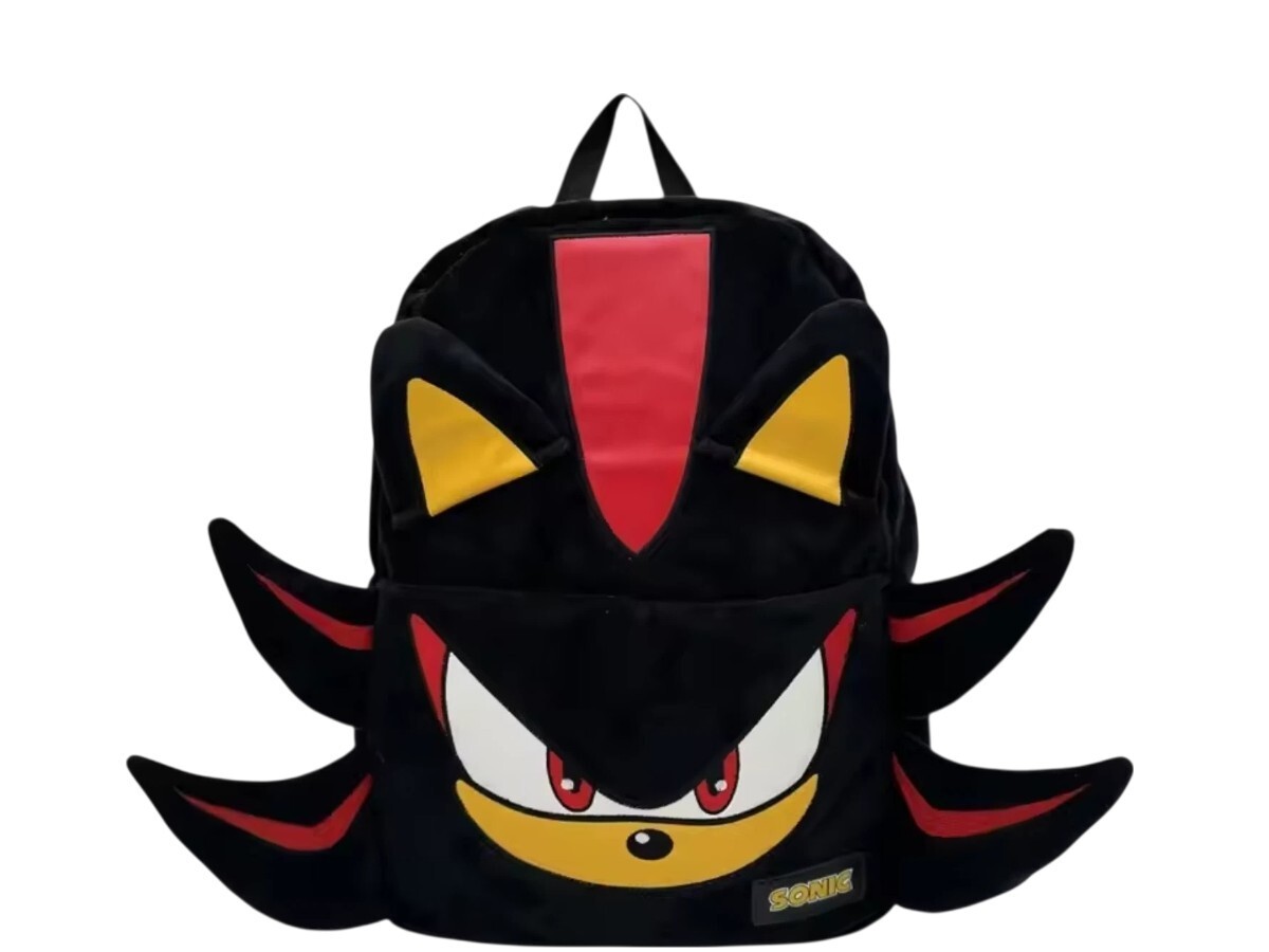Sonic Shadow Black Backpack School Bag Shoulders Outdoor Bag Mochila