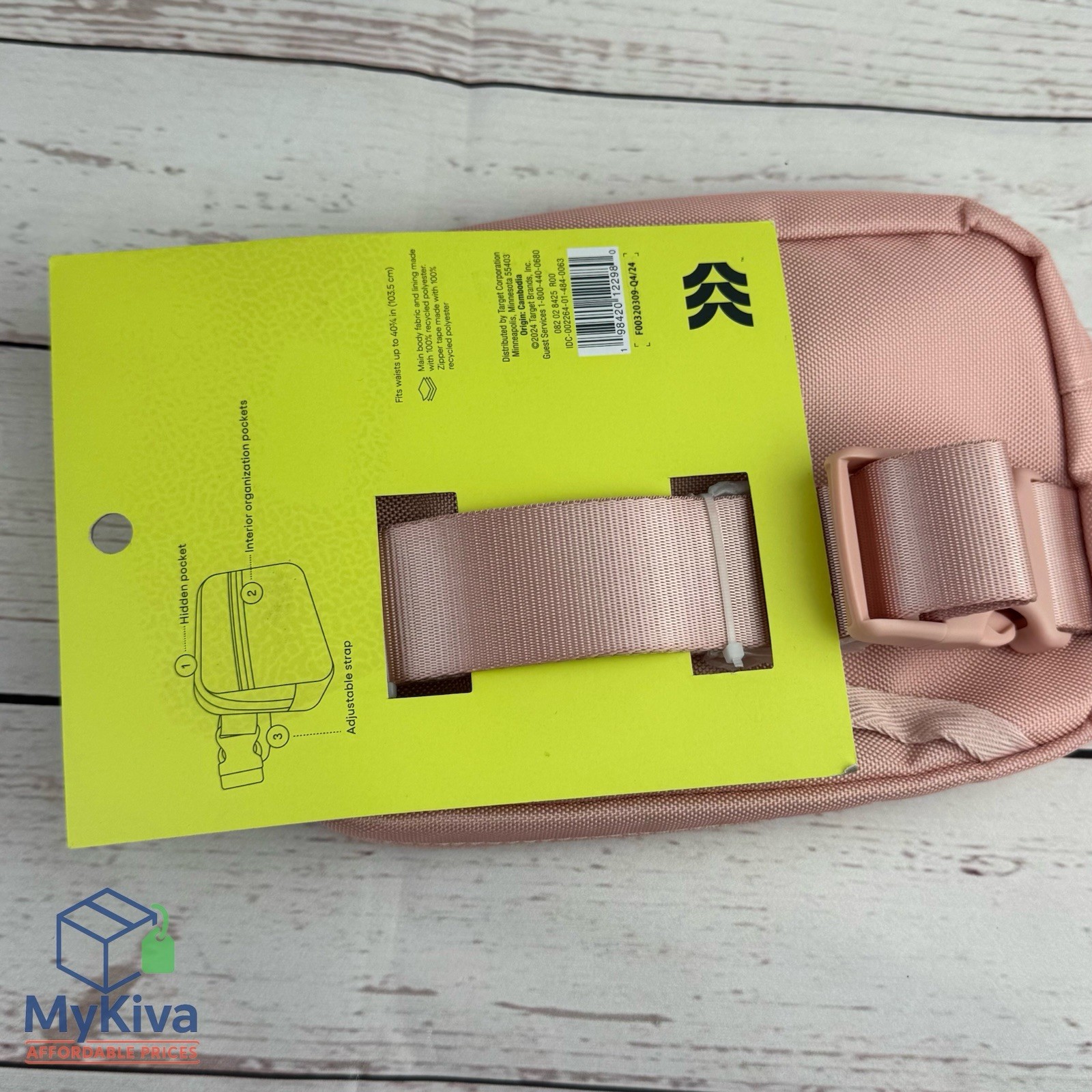 Belt Fanny Pack All In Motion Blush Adjustable Strap Recycled Polyester