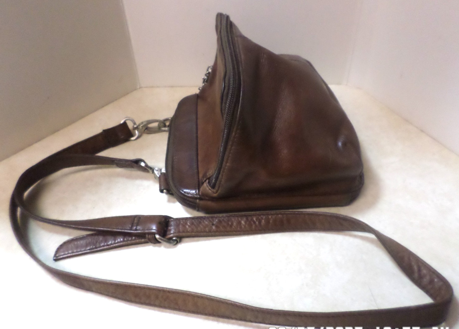 The Walking Company Leather Crossbody Pouch/Camera/Travel Bag