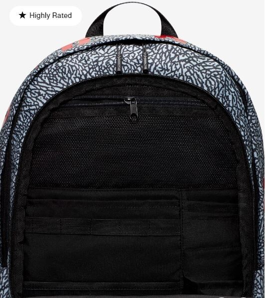 Nike Jordan Patrol Backpack Cement Print Elephant Print 9A0172 G3A Large