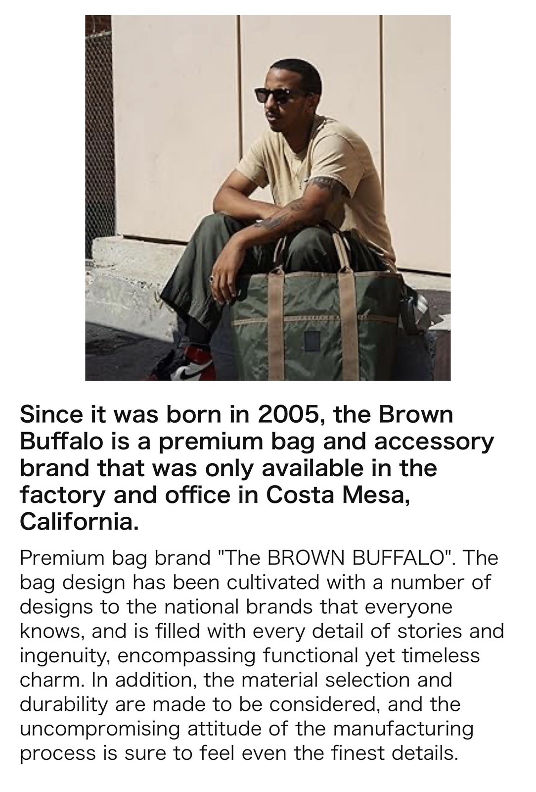 THE BROWN BUFFALO Nylon Shoulder Bag Packersling STORMPROOF TBB Sample Bag