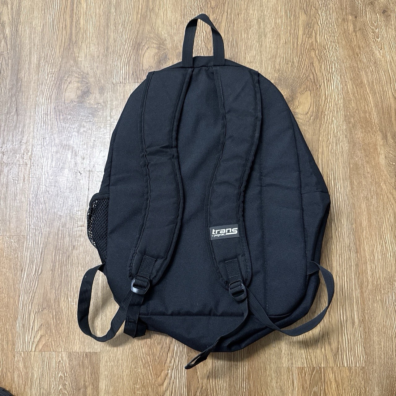 Trans By Jansport Black Backpack Multi Zip Bookbag School Sport Travel Bag