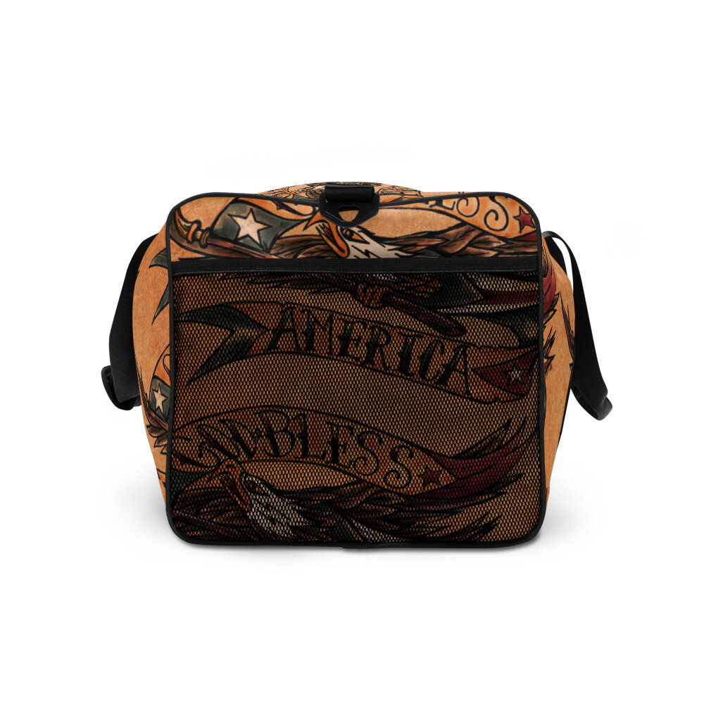 God Bless America Eagle Tattoo Traditional Flash Duffle bag Agorables Backpack
