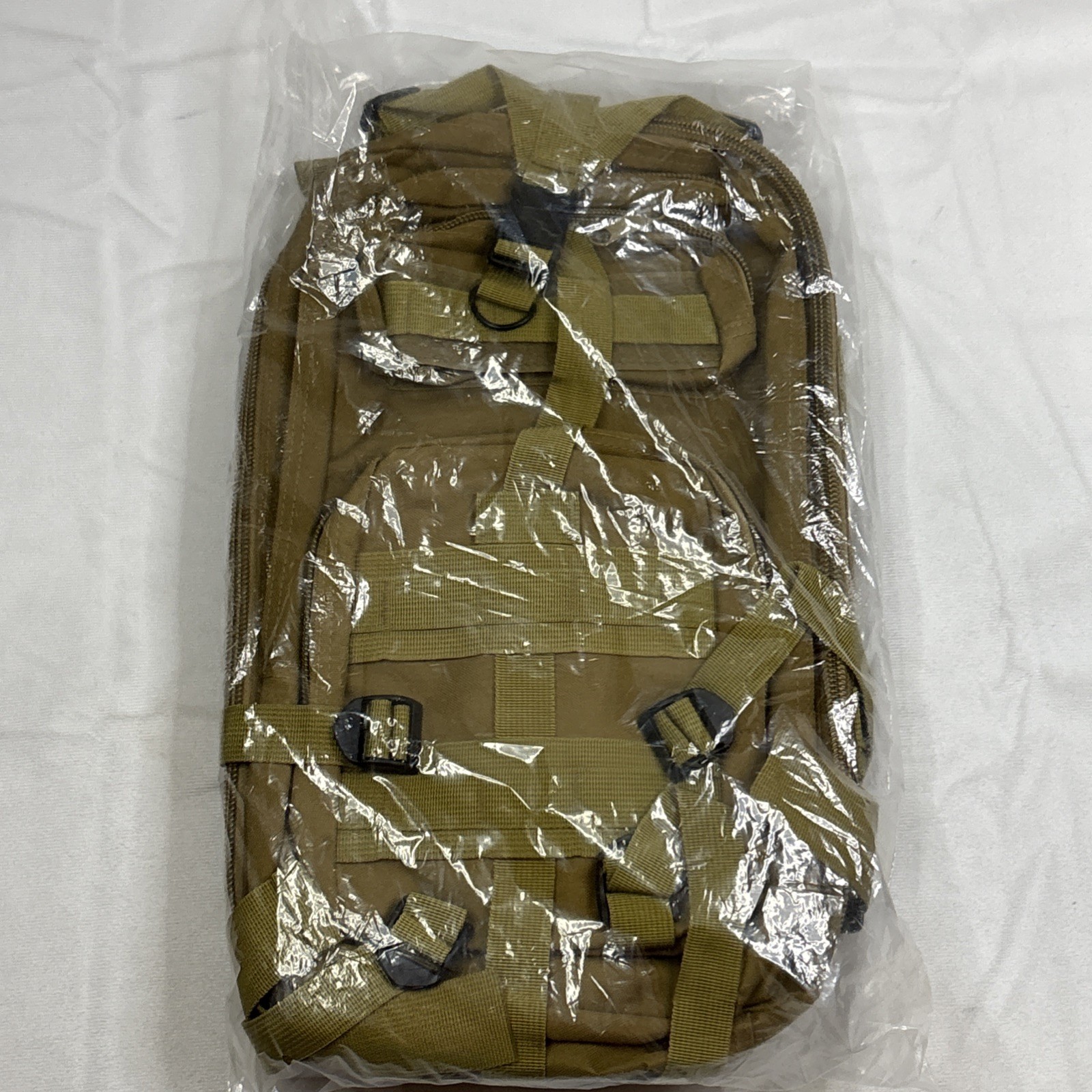 Unbranded NWOT Military Style Tactical Bag Small Hiking Bag Beige