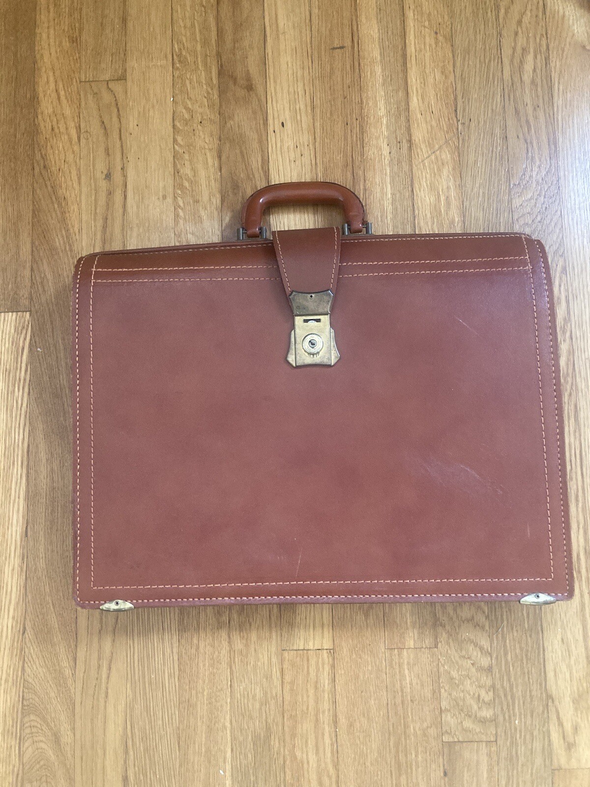 Vintage Lifton Split Cowhide Leather Briefcase USA 18”x14”