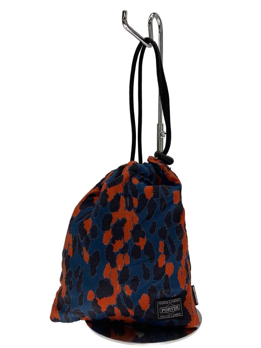 PORTER × WACKO MARIA Pouch, Nylon, Navy, Leopard Print
