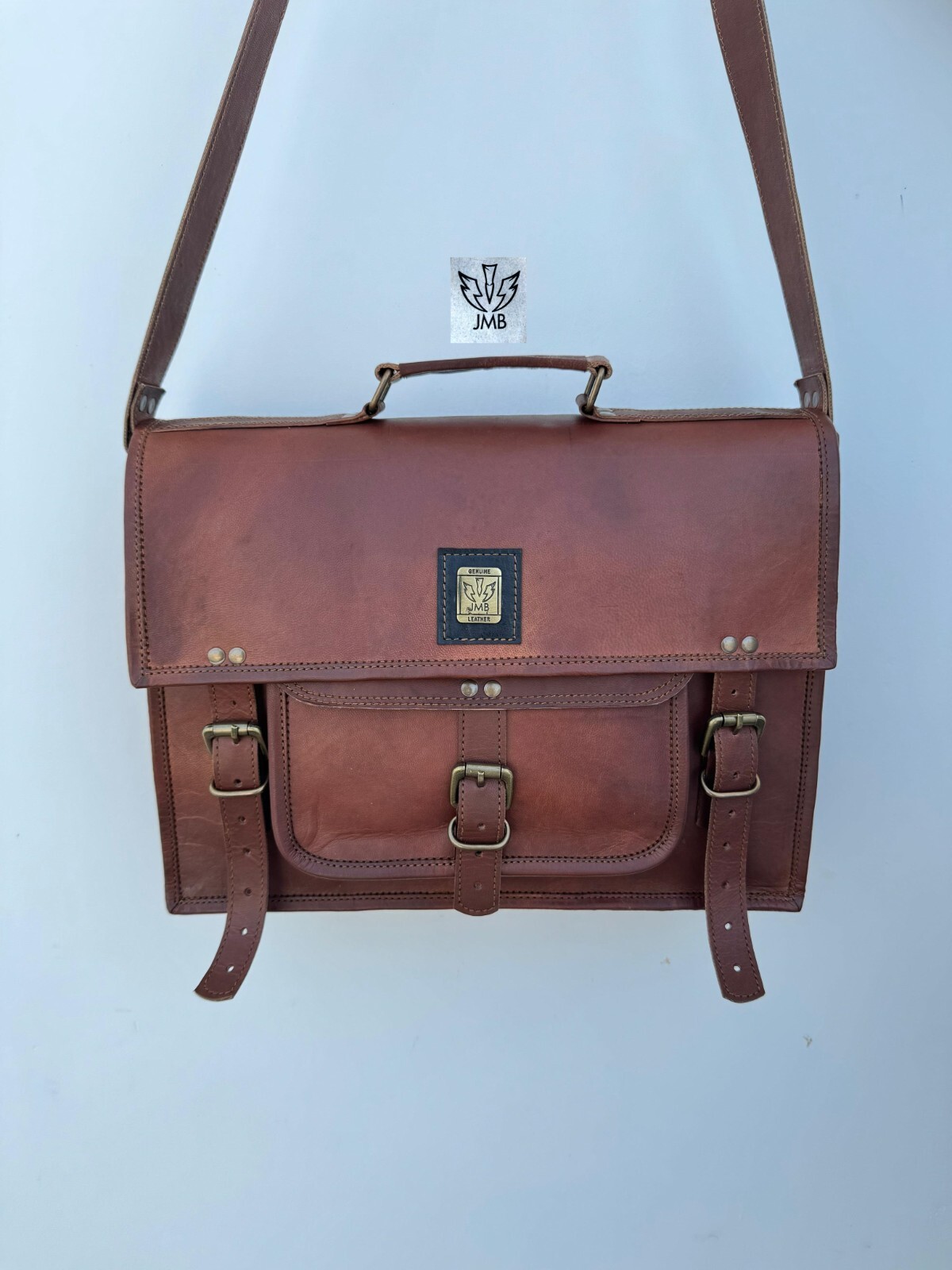 Genuine Men’s Handmade Leather Backpack Bag Travel Laptop New Rucksack