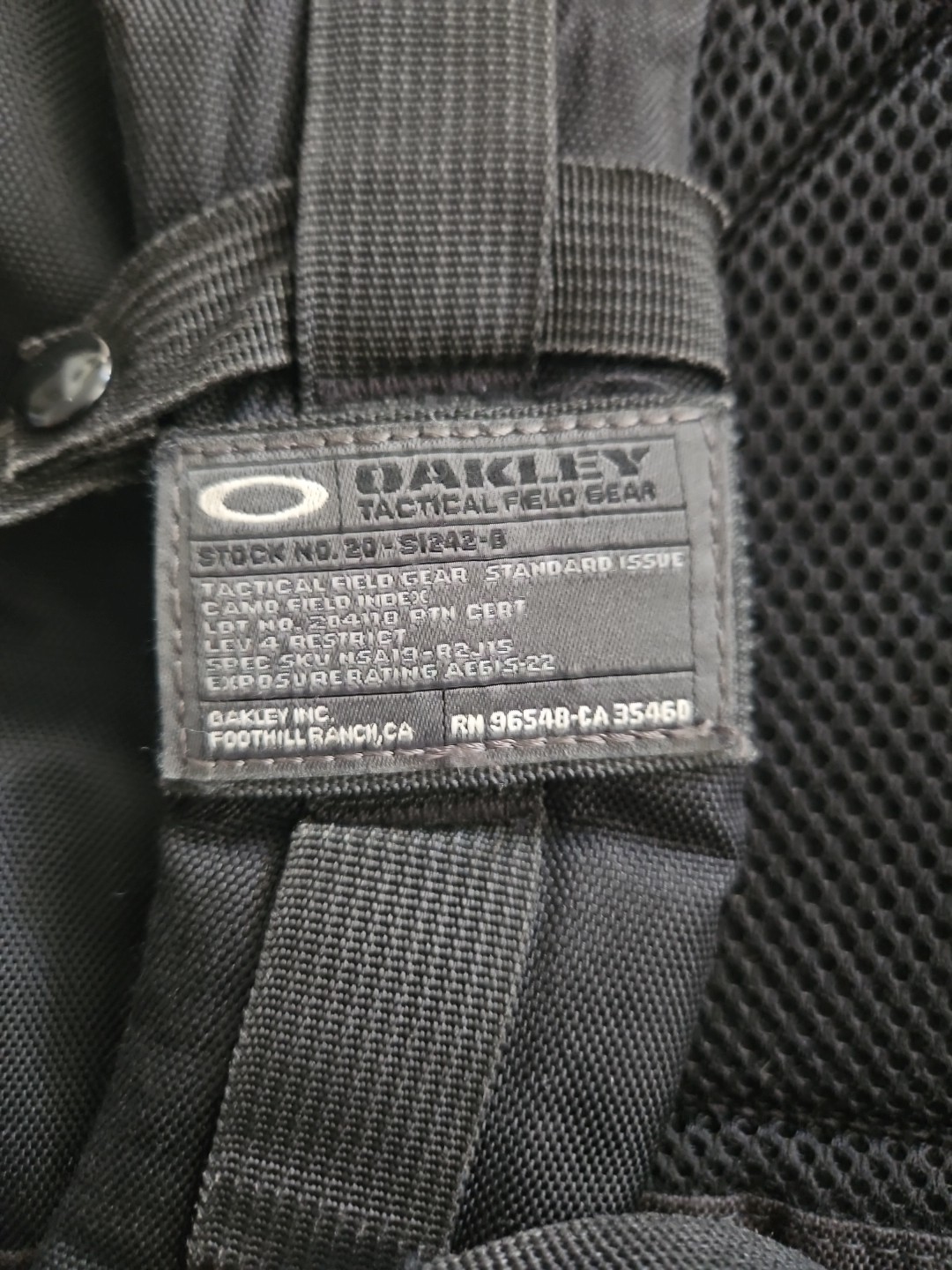 Oakley Mechanism Backpack Black Tactical Field Gear Standard Issue Vintage