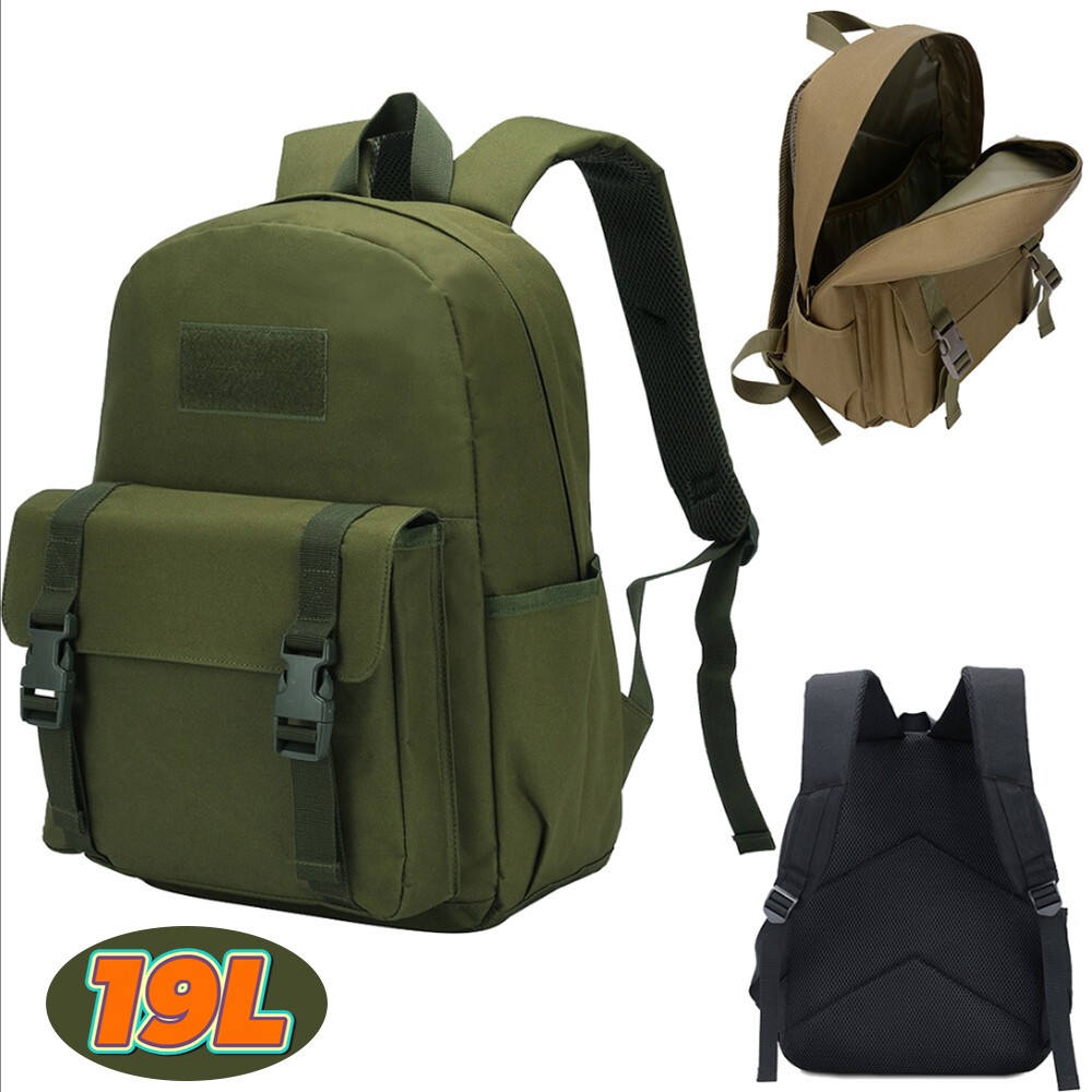 19L Green Backpack School Laptop Bookbag Travel Tactical Camping Rucksack Bag US
