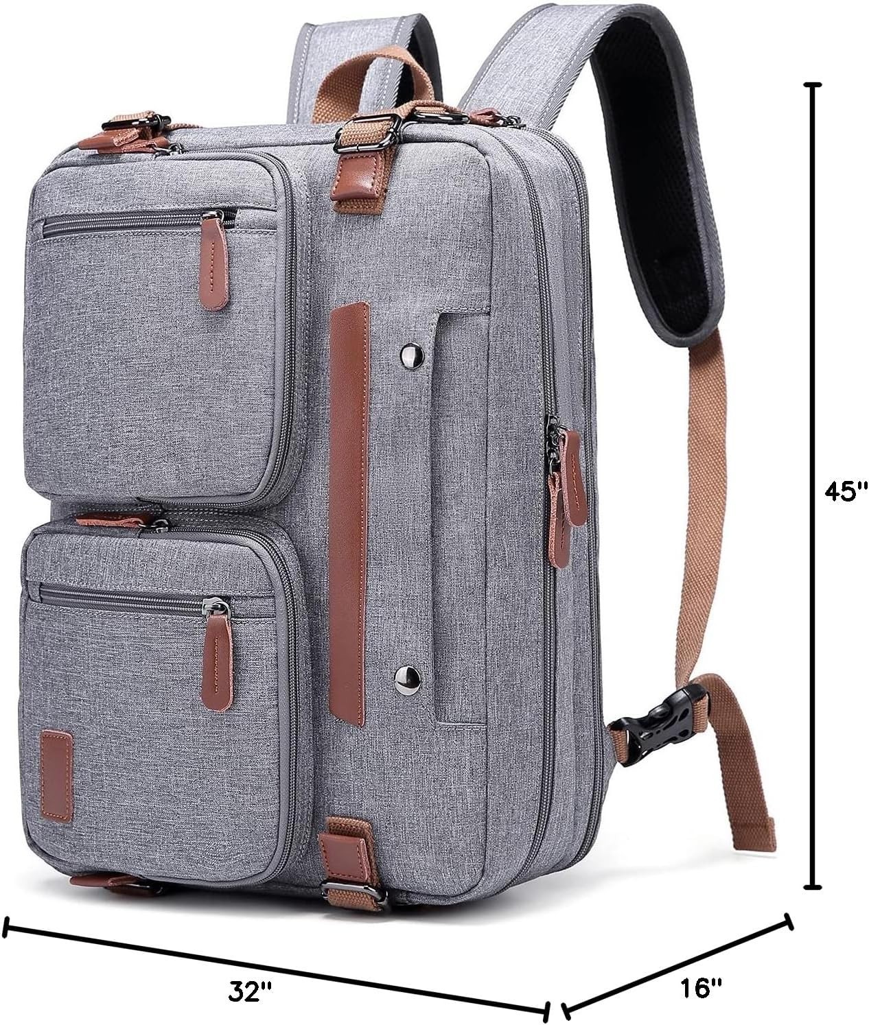 3 in 1 Laptop Bag for Men, 17.3 Inch Work Bags for Men, Laptop Backpack, Briefca