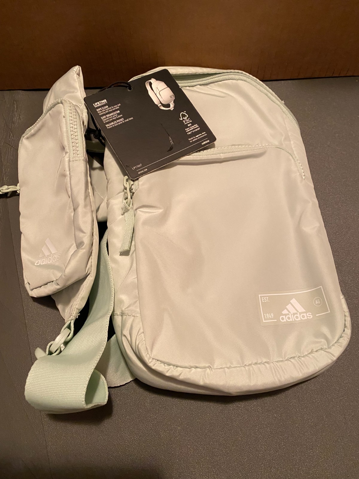 Brand New Adidas Essentials 2 Sling Crossbody Bag. (Light Green)