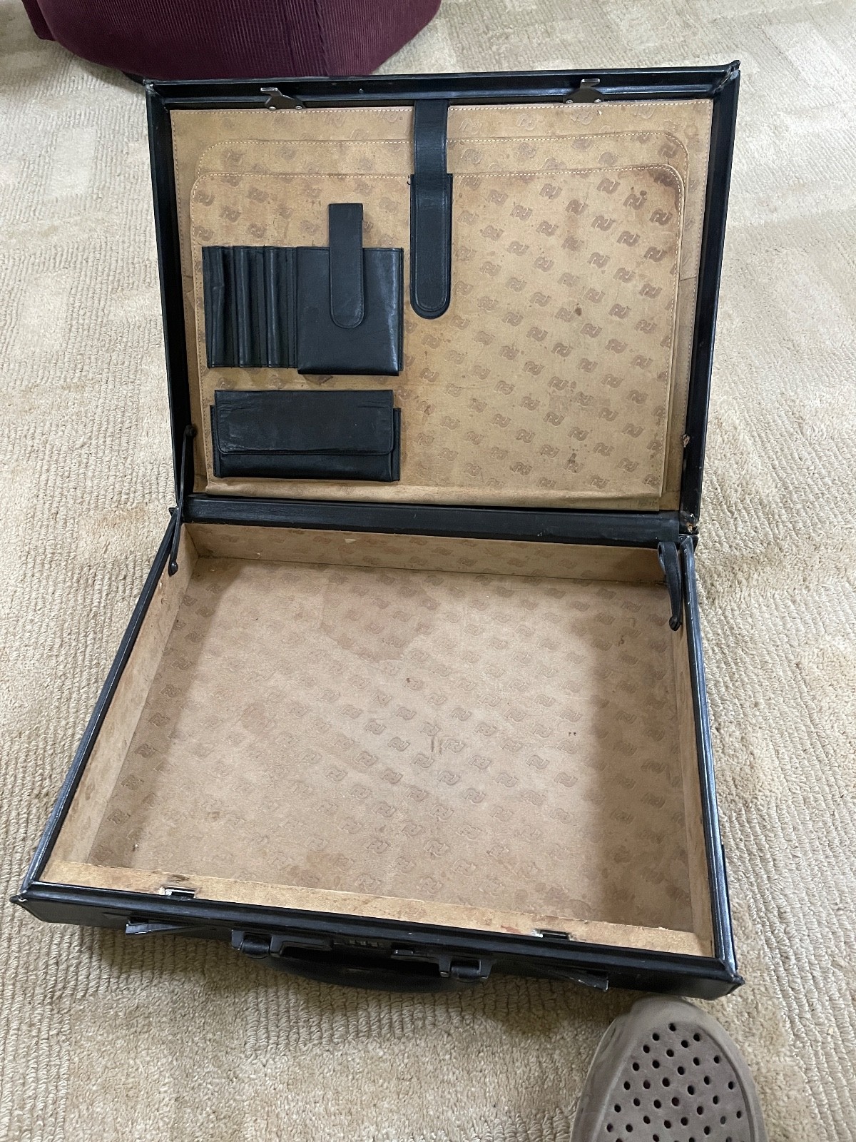 Porsche Design Men Leather Attache Case Vintage Business Briefcase