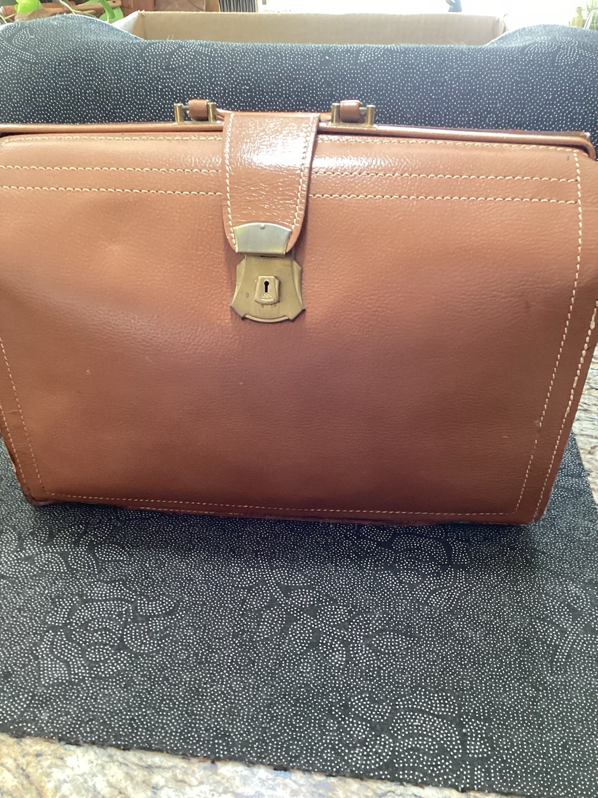 VTG Genuine Leather Split Cowhide Briefcase Wearbest Men’s Brown Expandable