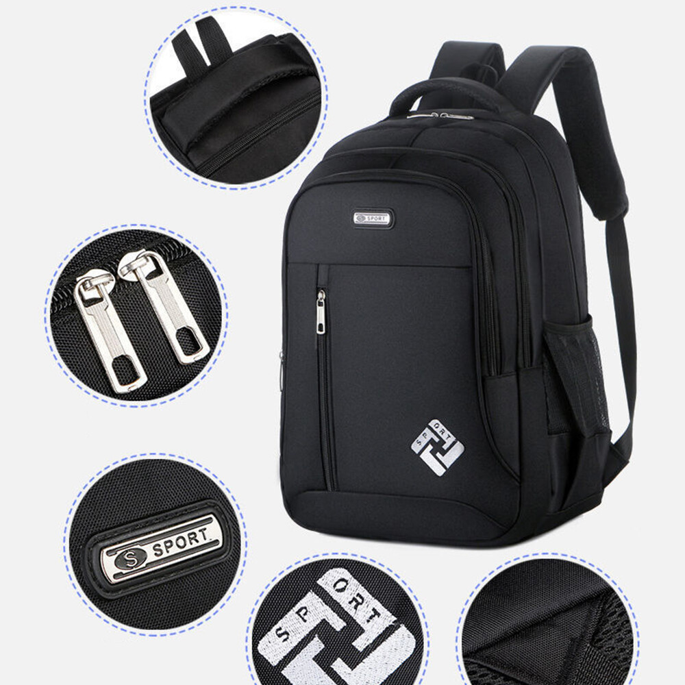 Oxford Anti-theft Laptop Backpack Travel Business Shool Book Bag w USB Port