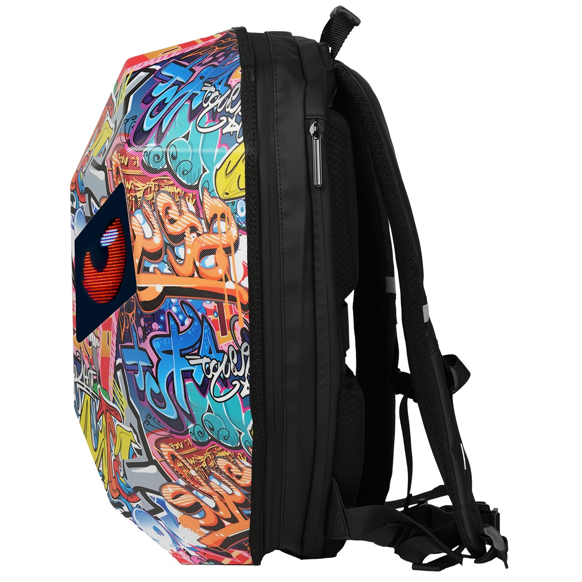 Motorcycle LED Knight Backpack DIY Programmable 3D Hard Shell Waterproof Laptop