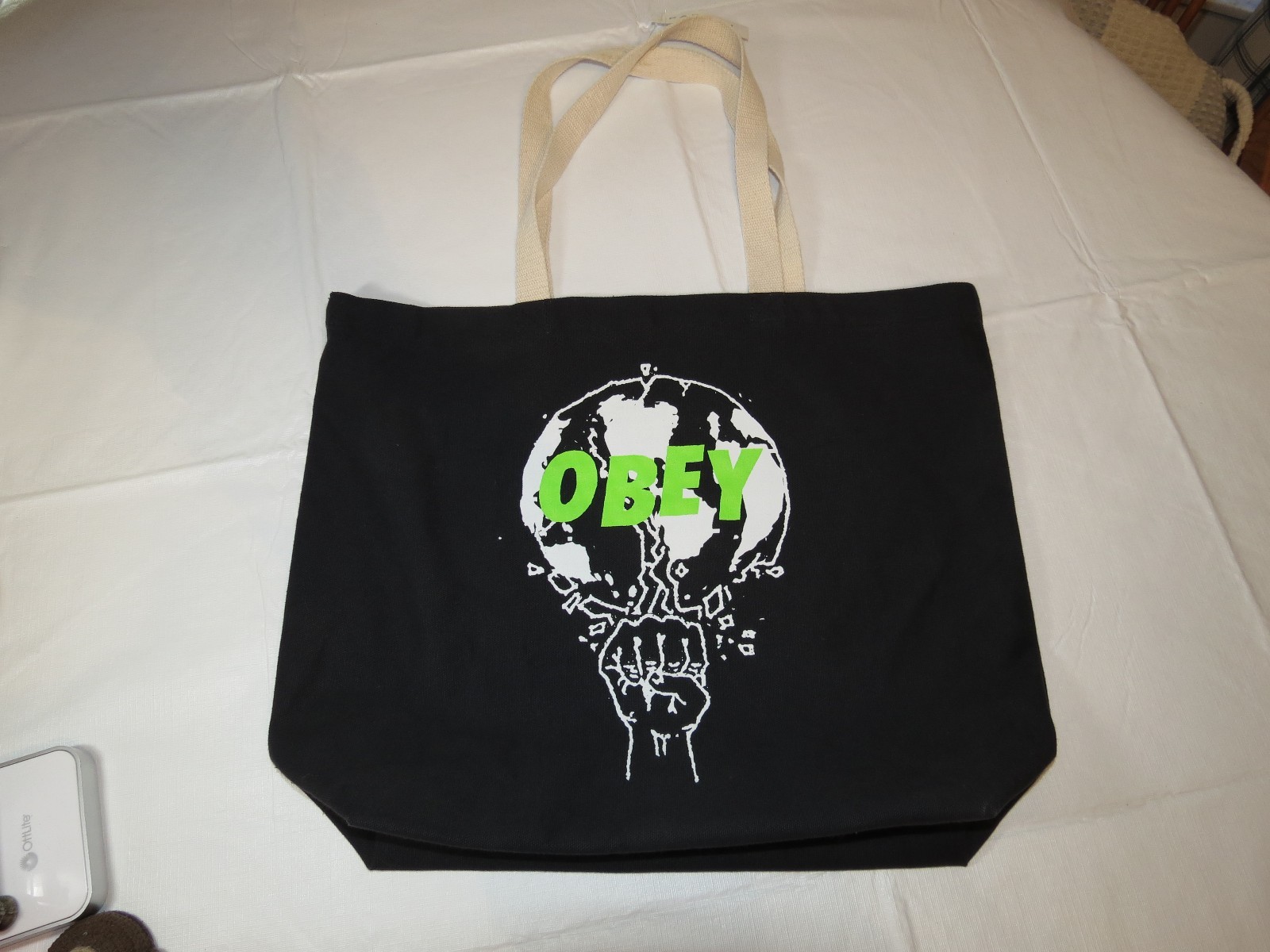 Obey Smash It Up black green beach bag tote bookbag travel one size NEW World
