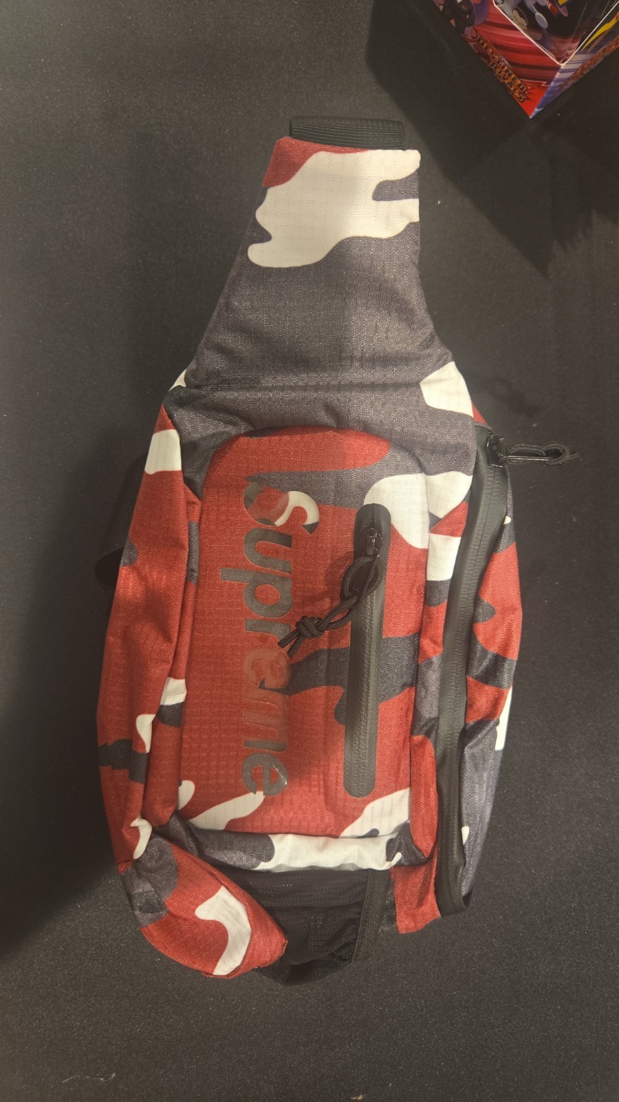 Supreme Cordura SS18 Red Crossbody Ripstop Nylon Backpack