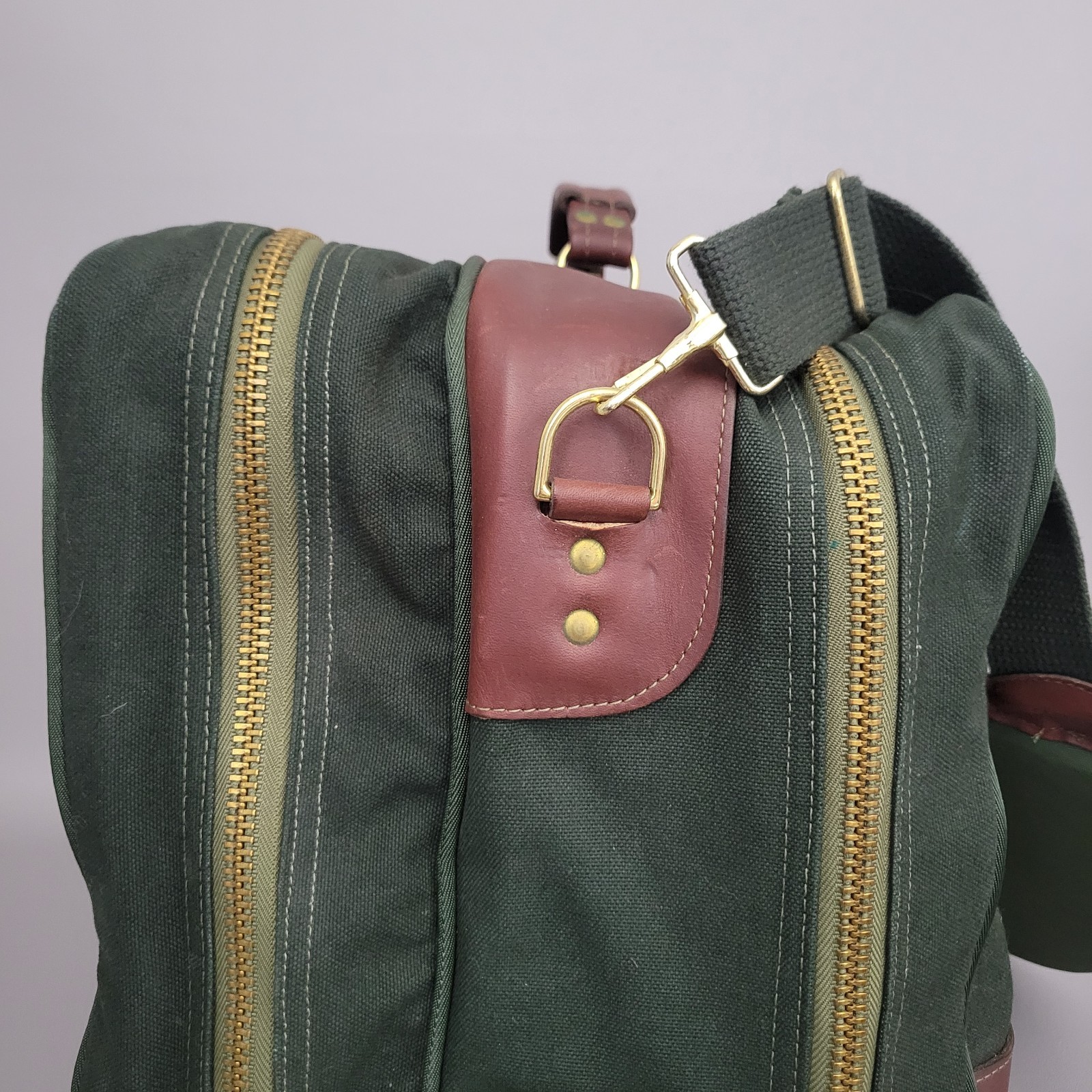 Vintage Orvis Gokey Battenkill Luggage Carry On Canvas Leather Double Sided