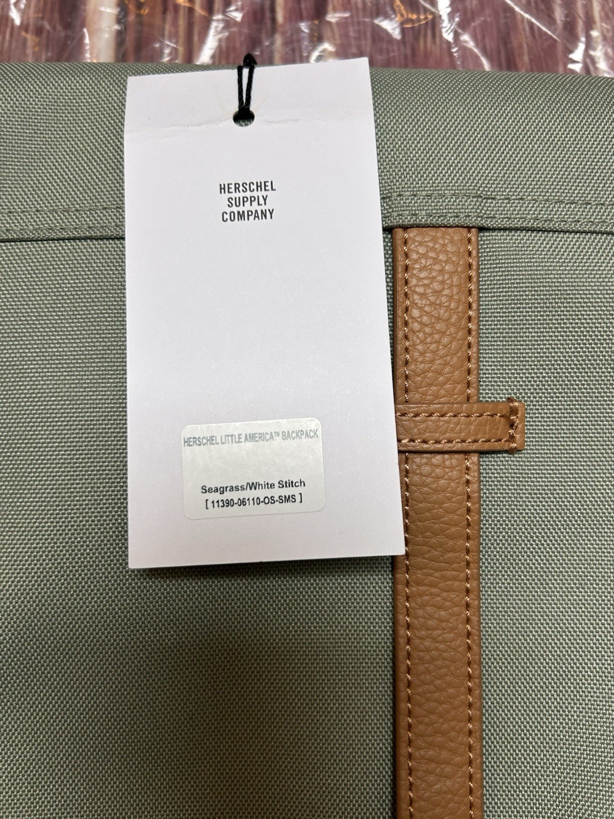 Herschel Supply Company Little America Backpack 30L Seagrass White Stitch NWT
