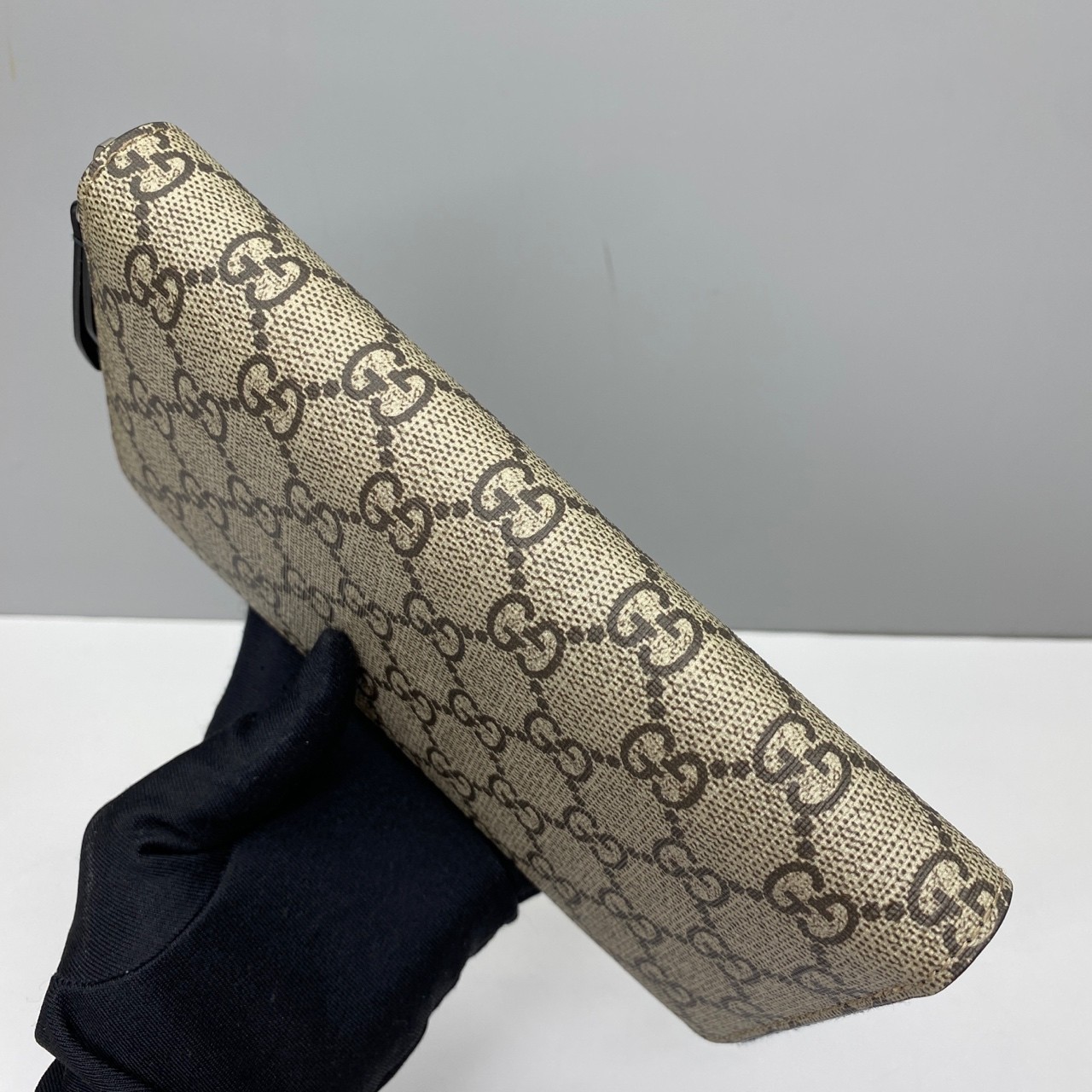 Gucci Pre-Owned Authentic Bee Wallet Monogram Canvas 19x10x3cm Free Shipping