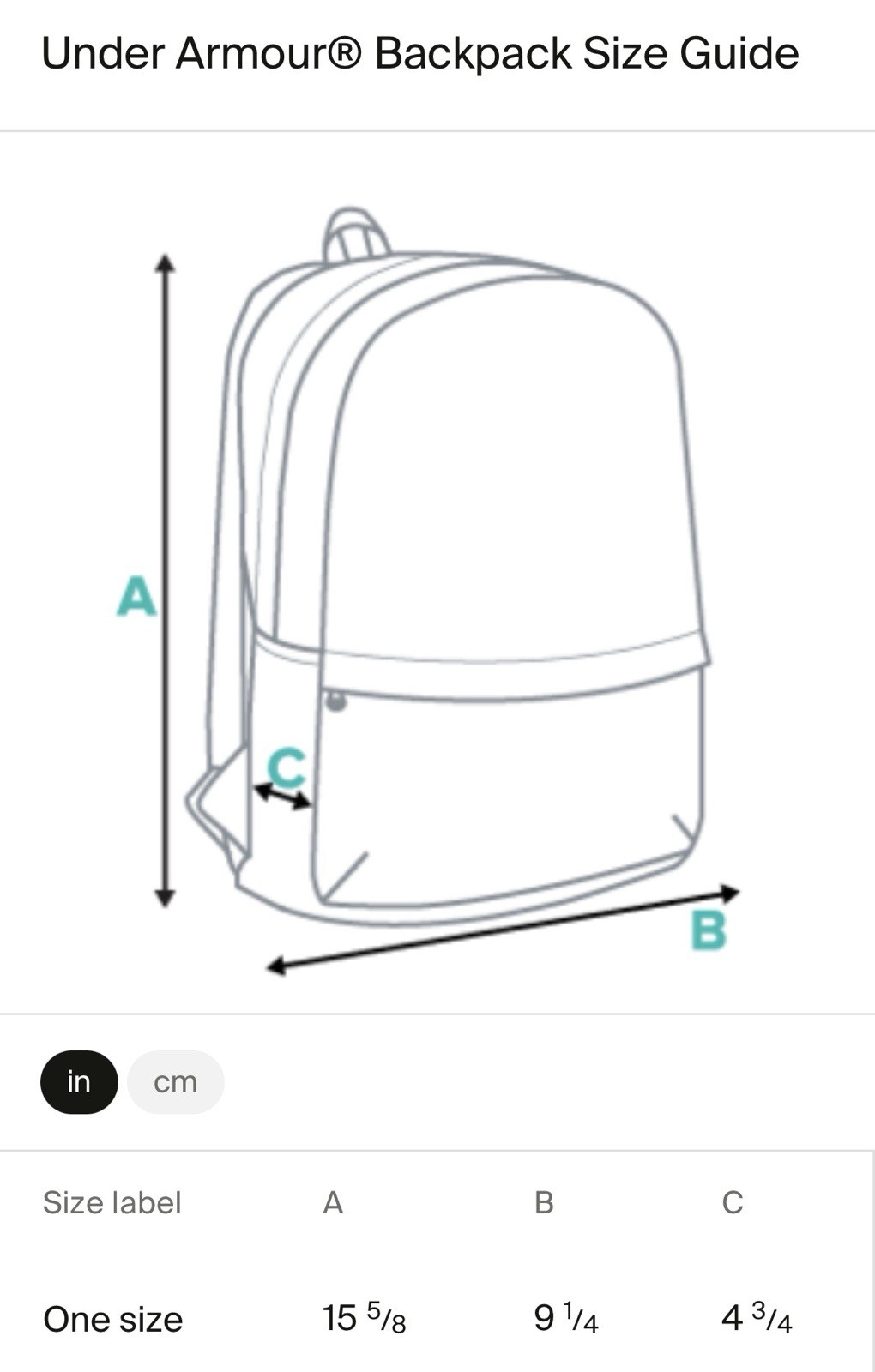 Underarmour Back Pack Choose Color