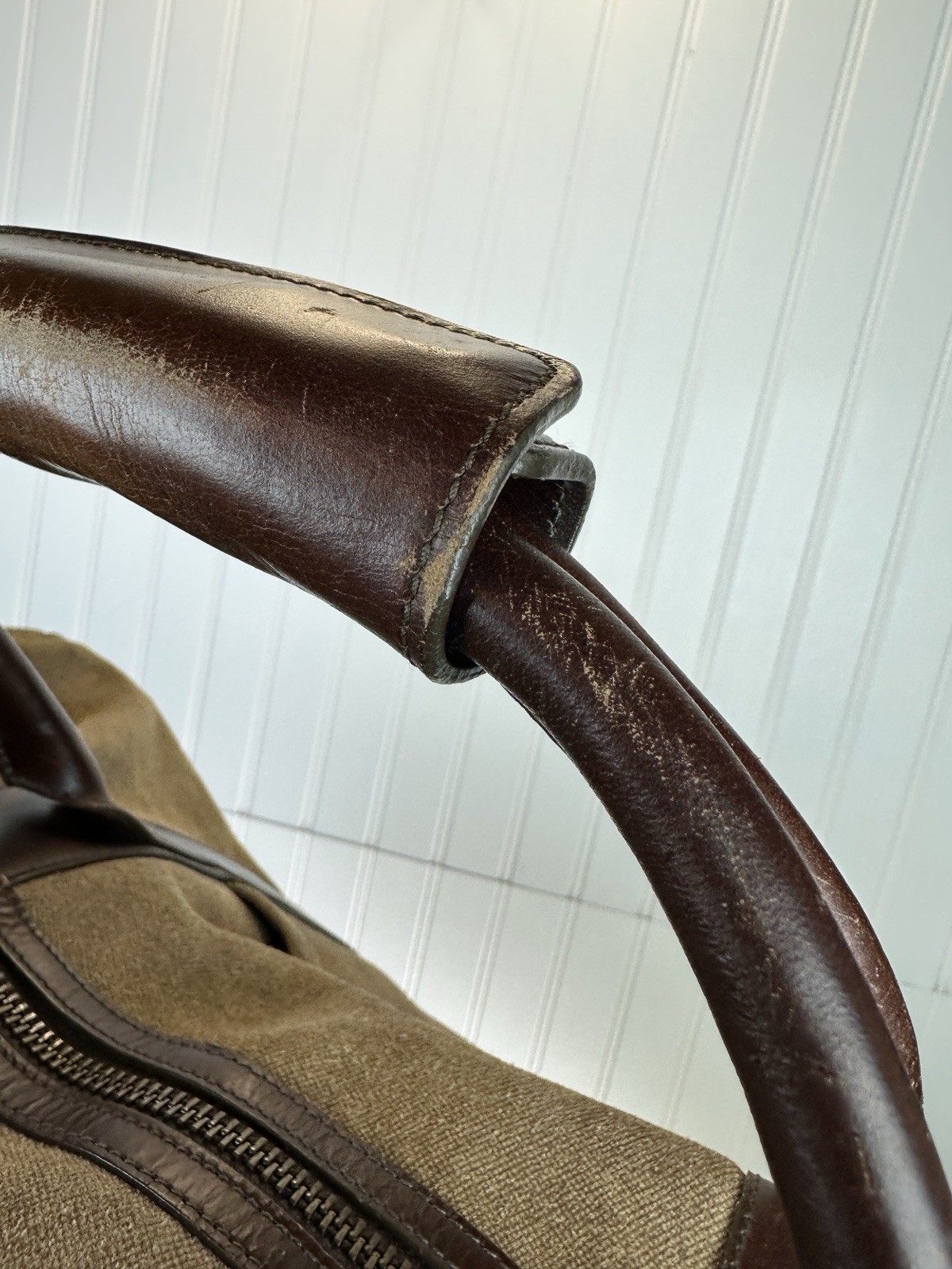 Johnston & Murphy Canvas and Leather Travel Duffel Bag – Large 20 x 12 x10