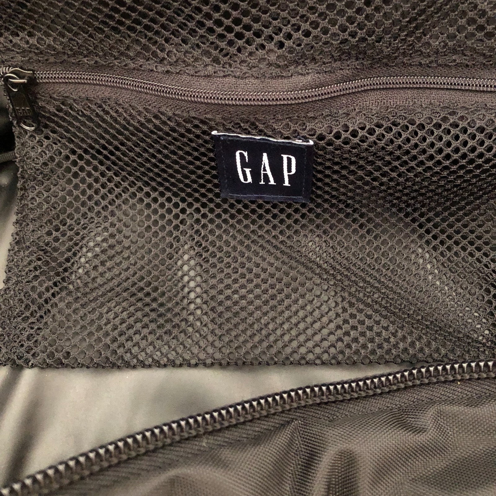 Vintage Gap Duffle Bag Black Nylon Double Handles & Strap